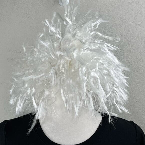 Albert Einstein Mad Scientist Adult Halloween Costume Wig White Crazy Curly Hair - Picture 2 of 9